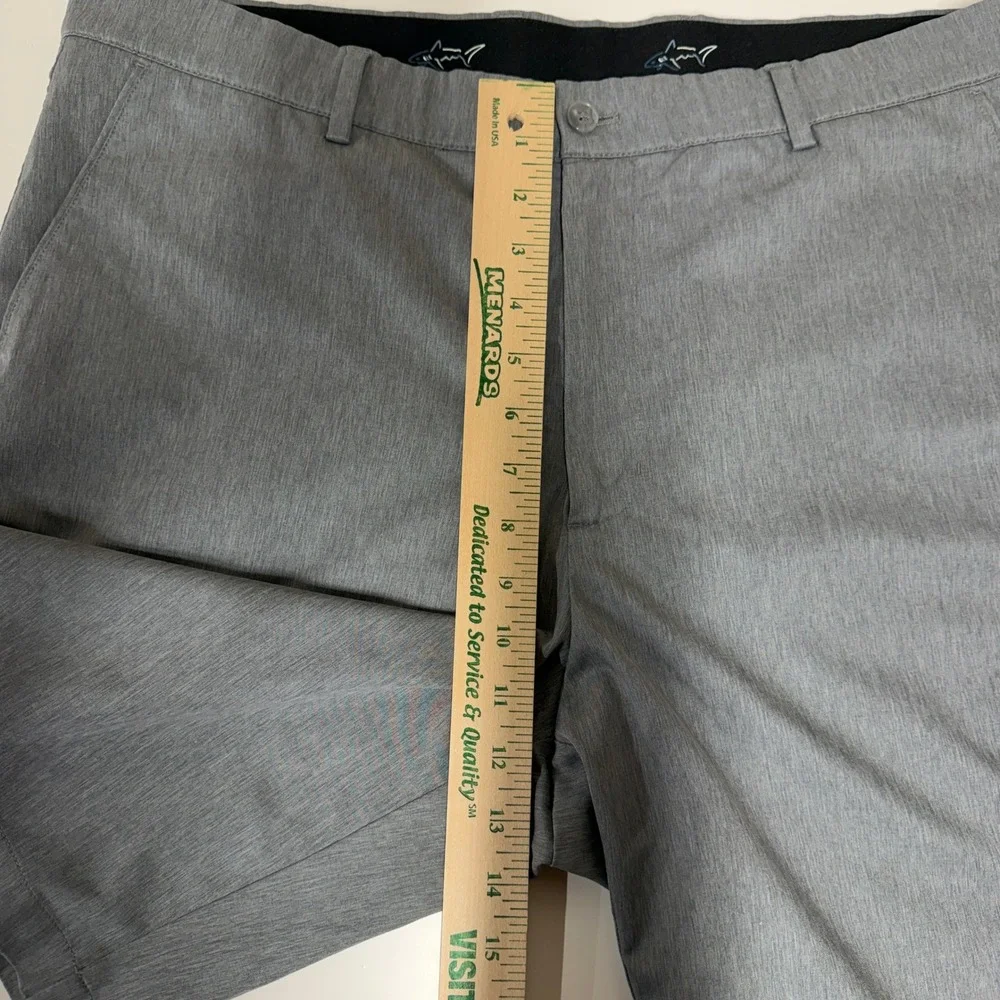 Greg Norman Mens Size 38 Gray Heathered Performance Golf Shorts Activewear